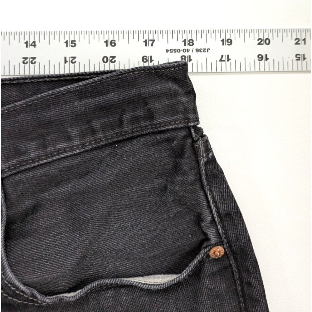 Levis 501 Original Fit Jeans Straight Leg Button Fly 100% Cotton Blue Black - Picture 7 of 13